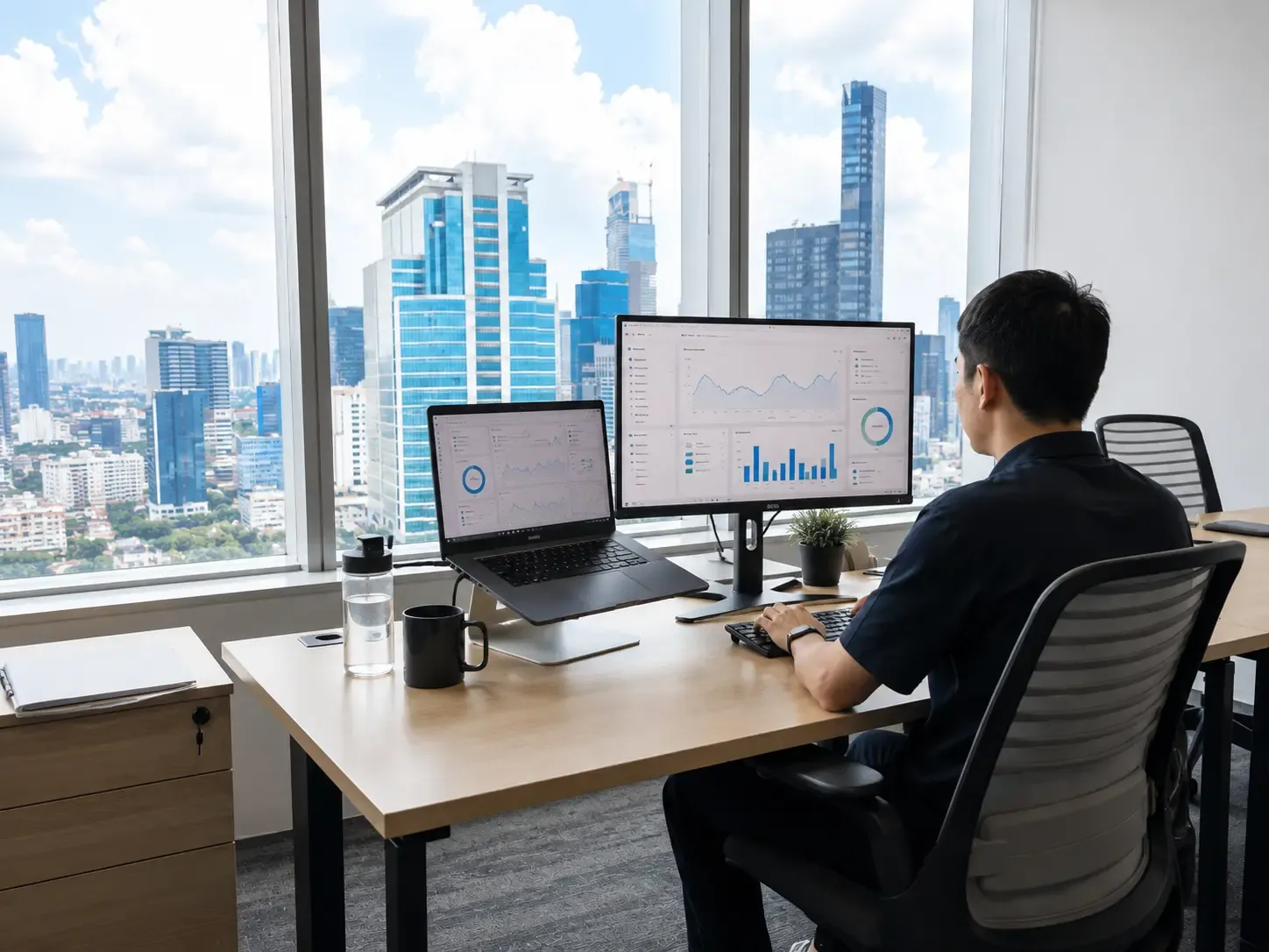 Bangkok office with city view