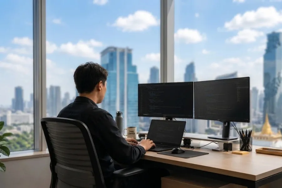 Common office area in a Bangkok office