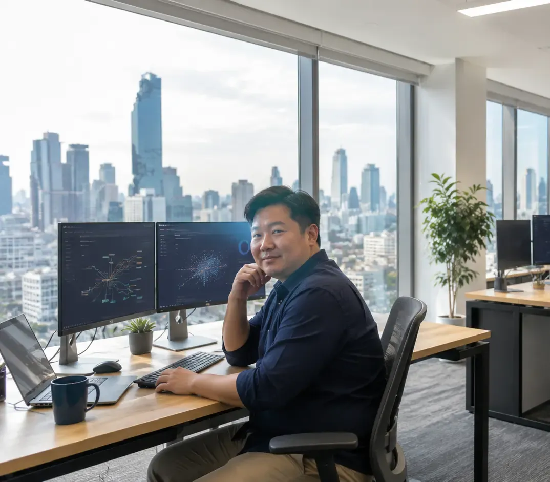 Modern lounge in a Bangkok office