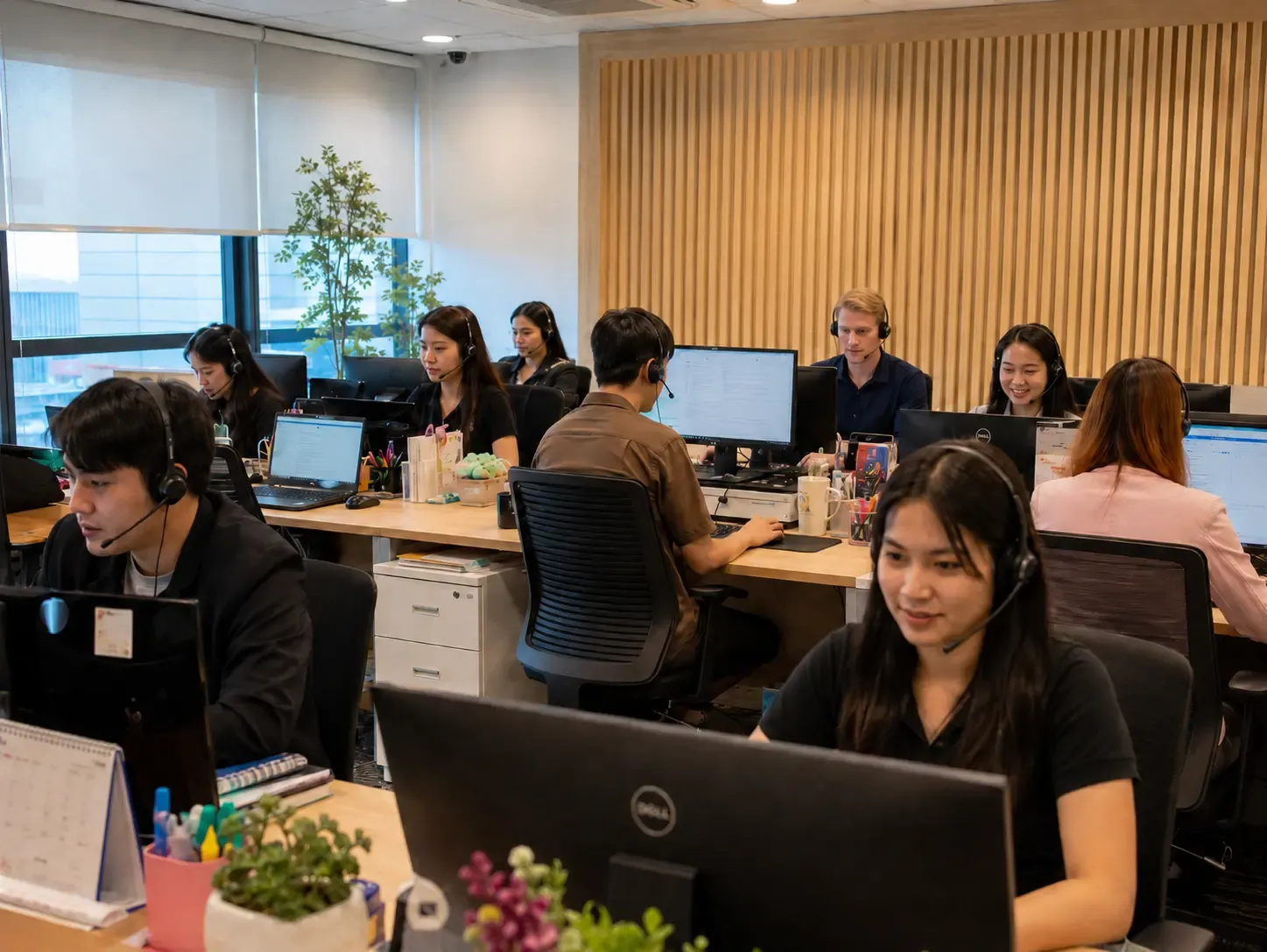 Call center in a Bangkok office